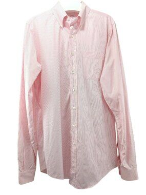 Brooks Brothers Button Down Shirt Men's Size Large Red/White Stripe